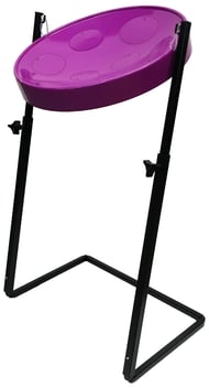 Jumbie Jam Steel Drum Pan with Metal Z-Stand Steel Drum F Major Purple